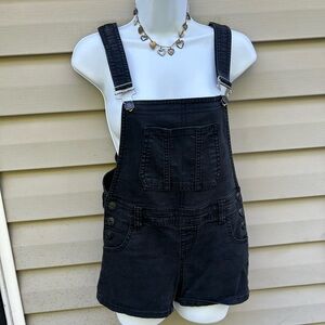 VTG Y2K Wax Jeans size Black denim overall shorts Wax Jeans size S grunge